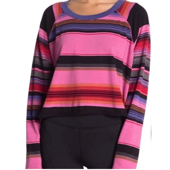 Free People | Baja Striped Long Sleeve T-Shirt small oversized - Picture 3 of 12